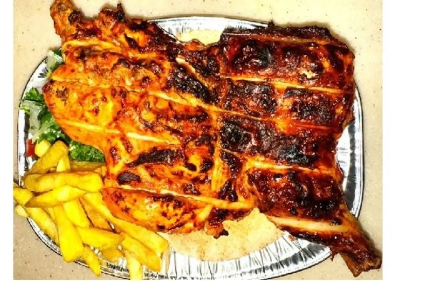 Whole Grilled Chicken With Rice