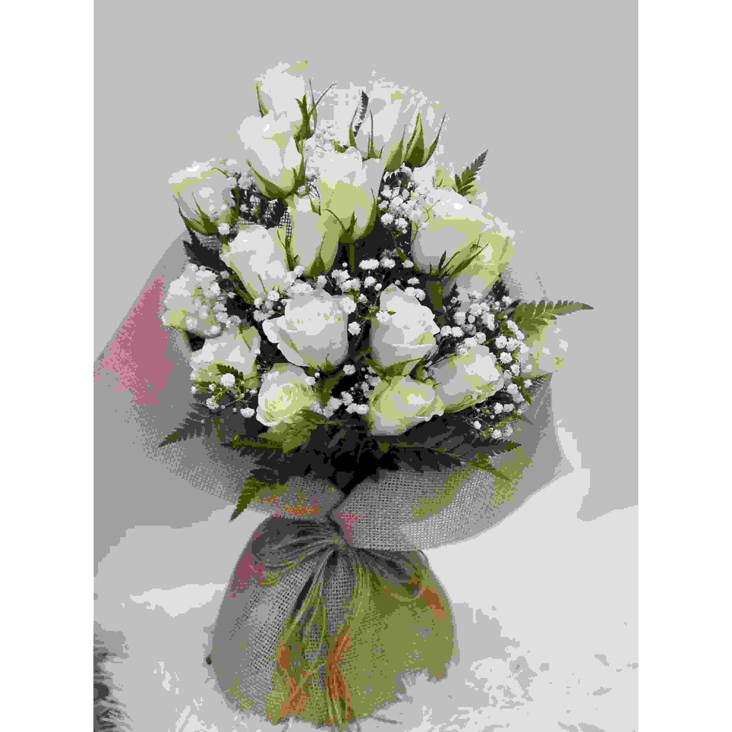 White Heart Bouquet