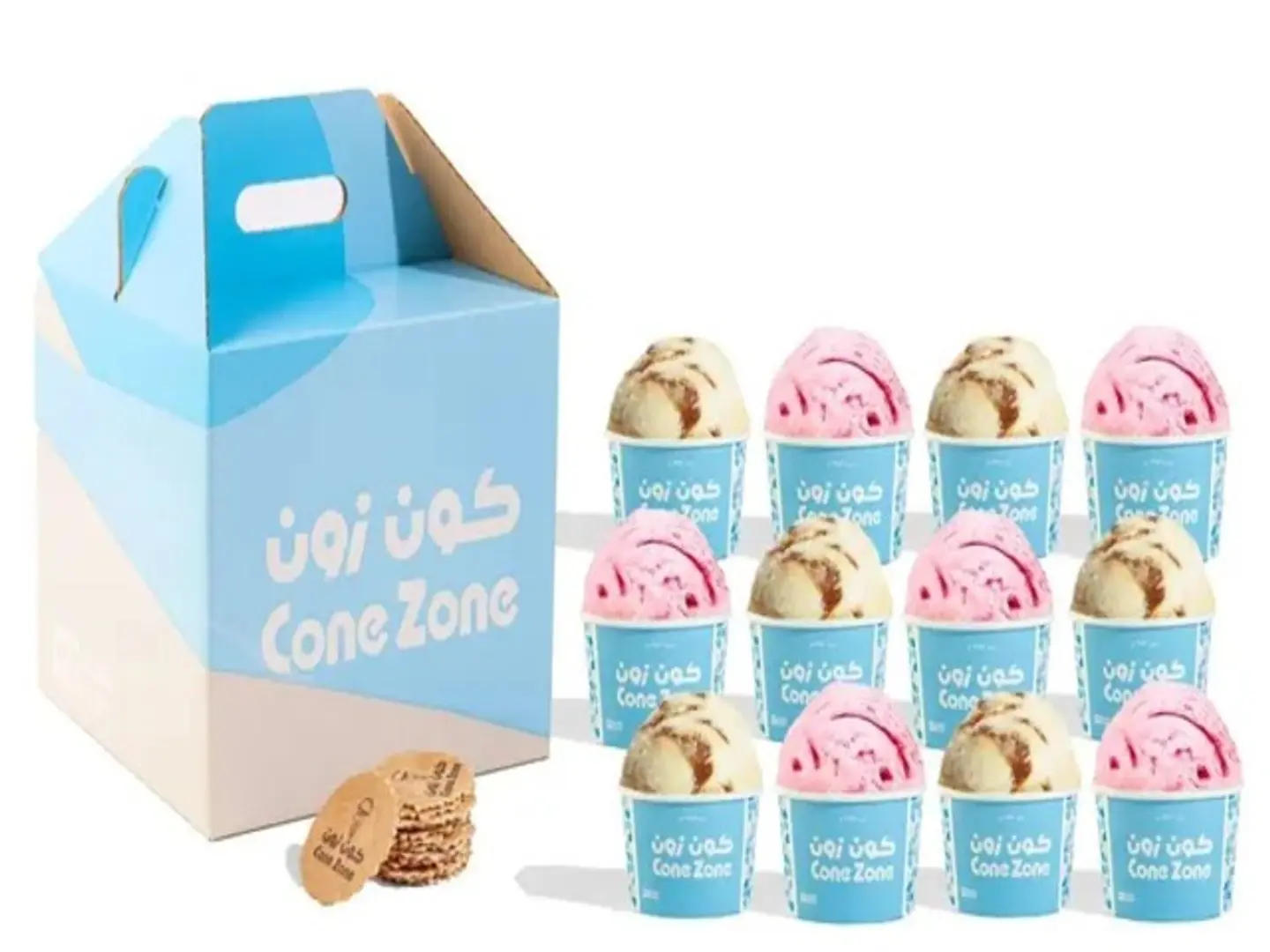 ١٢عبوة ايس كريم إضافات