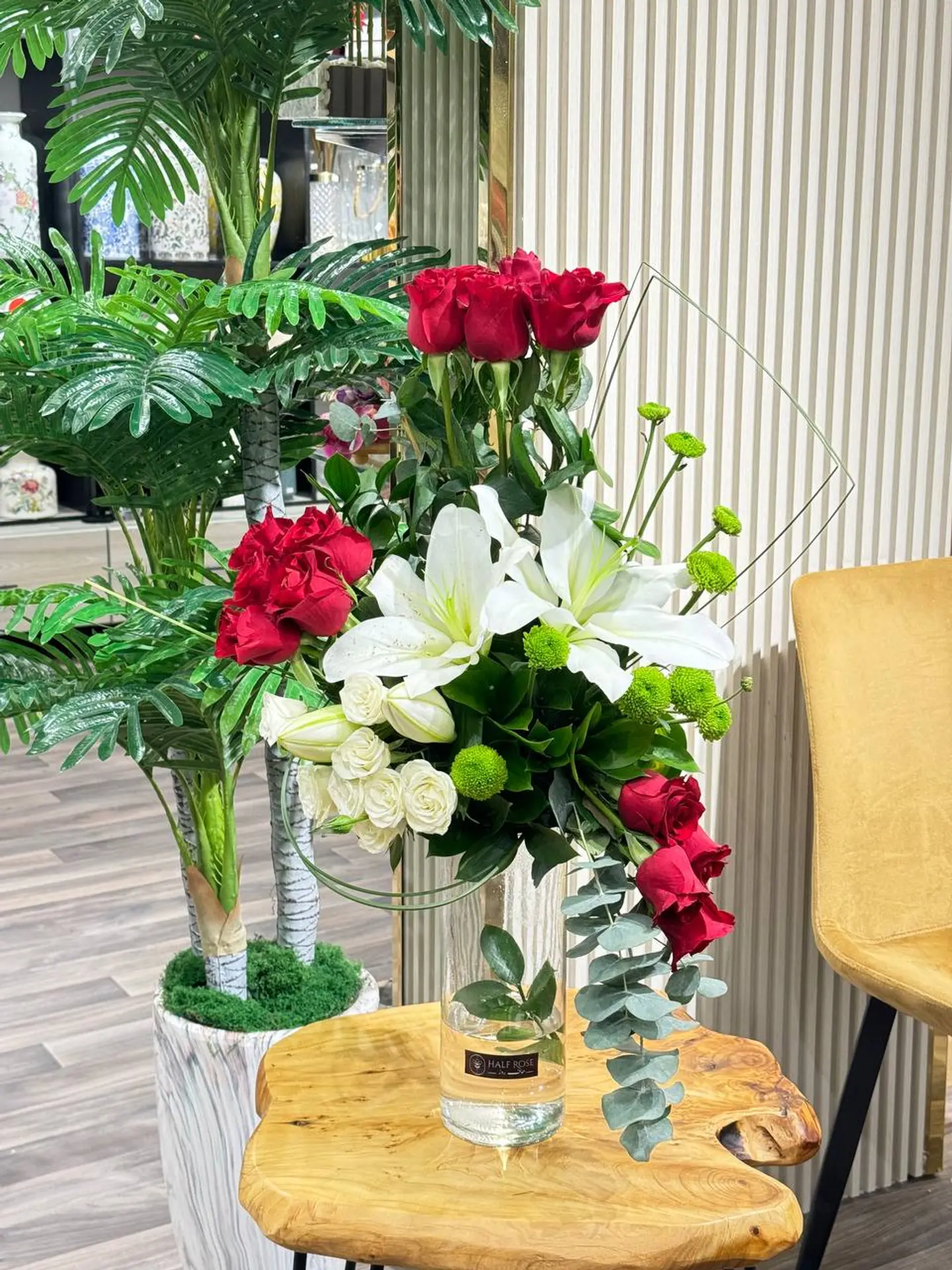 Mixed Red And White Vase