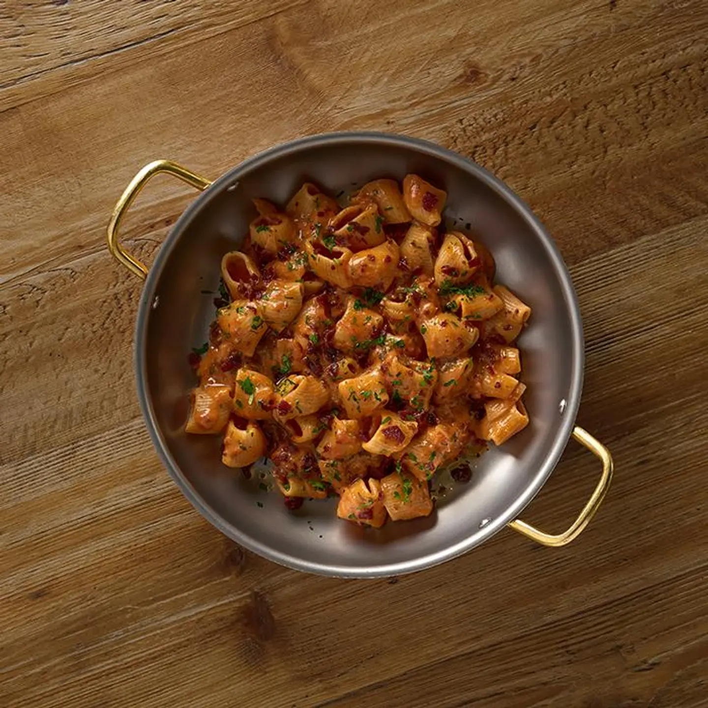 Crispy Bacon Pink Sauce Rigatoni