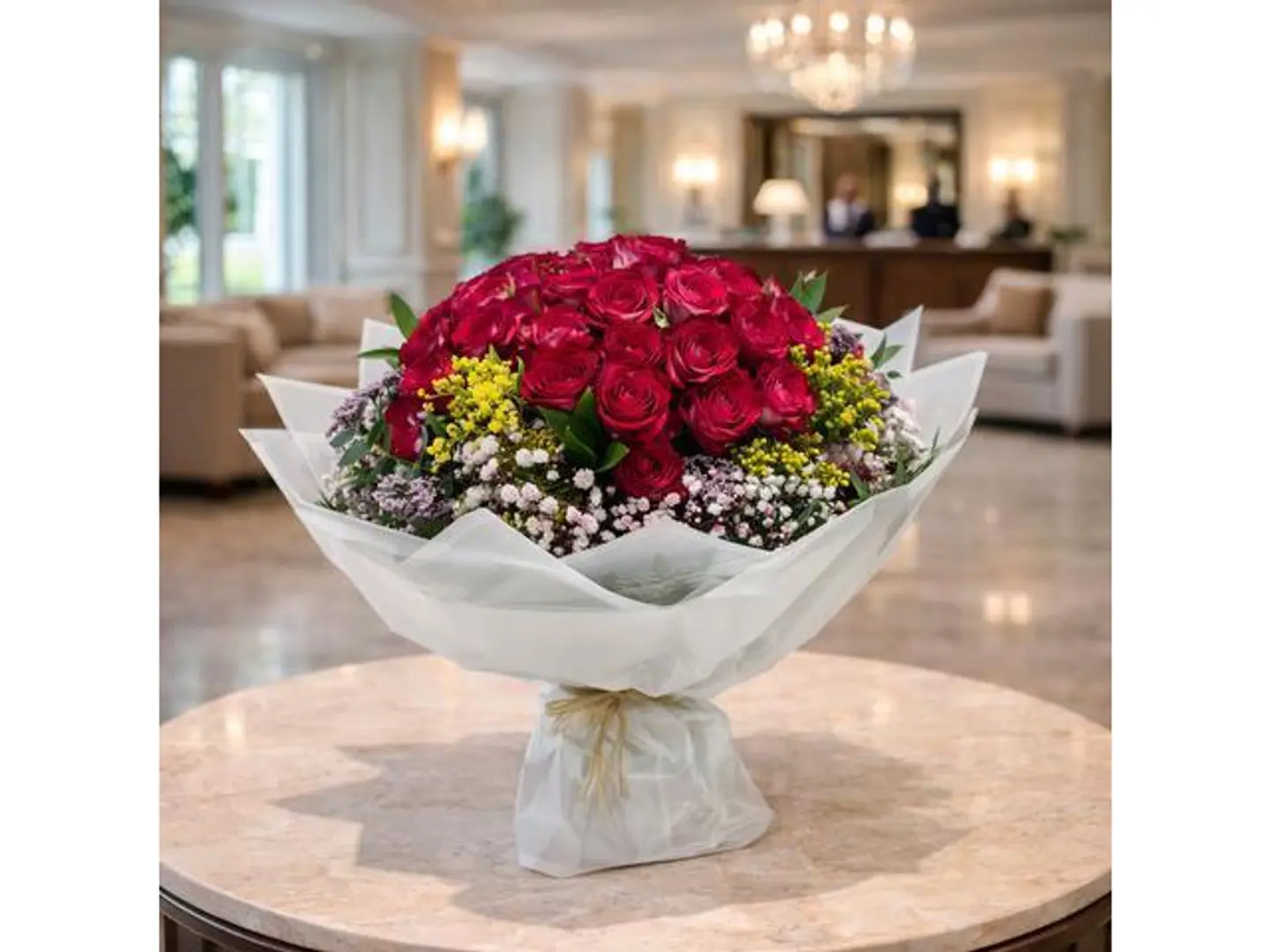 احمر دبل غلاف ابيض ثمانية