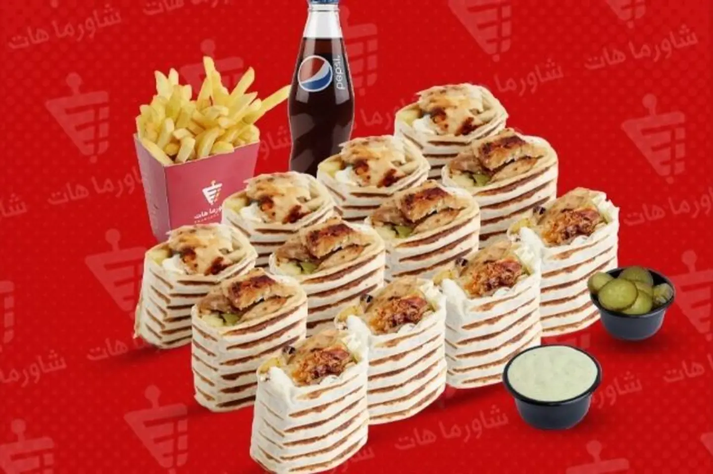 وجبة شاورما عربي دابل