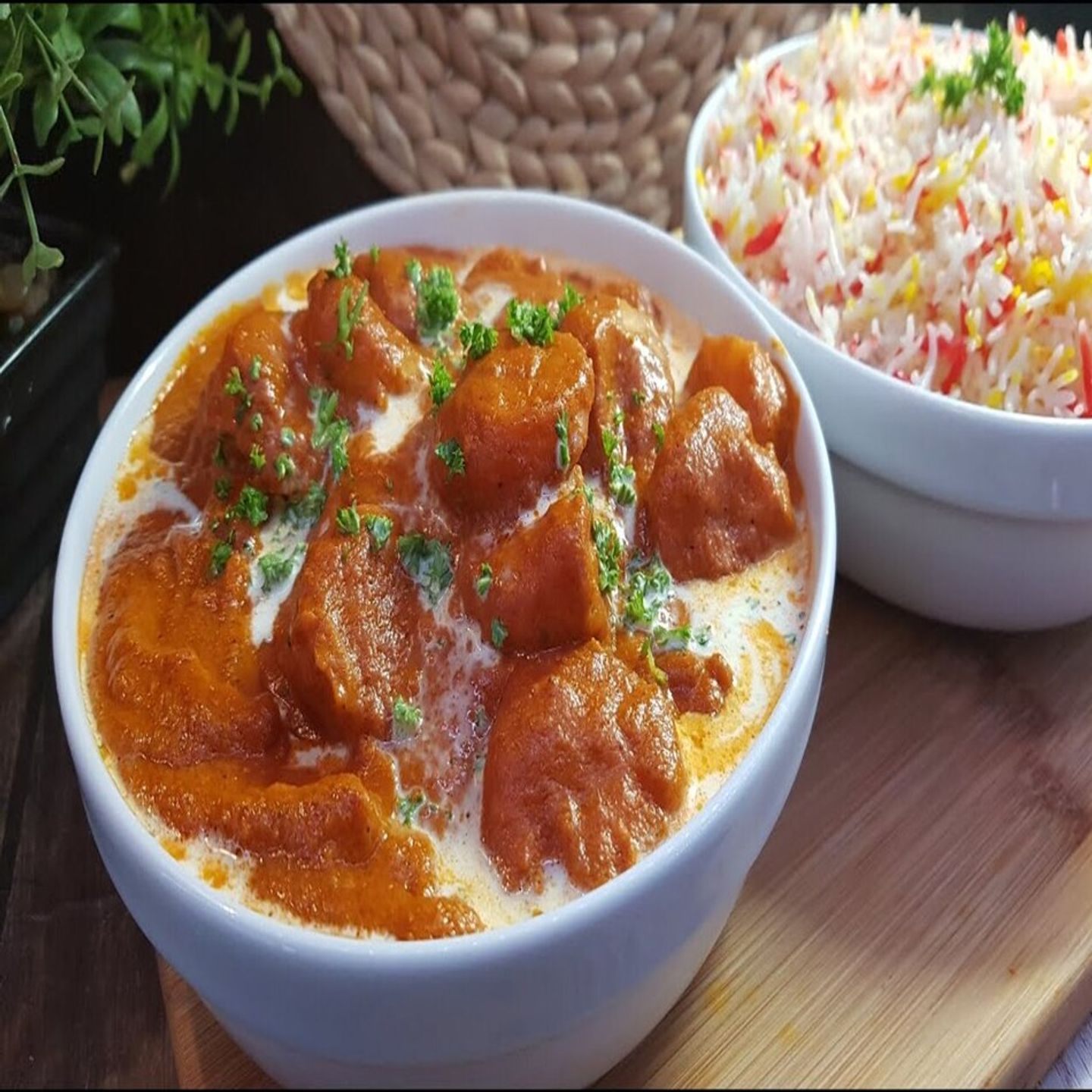 Ghee Rice With Chicken Chilli