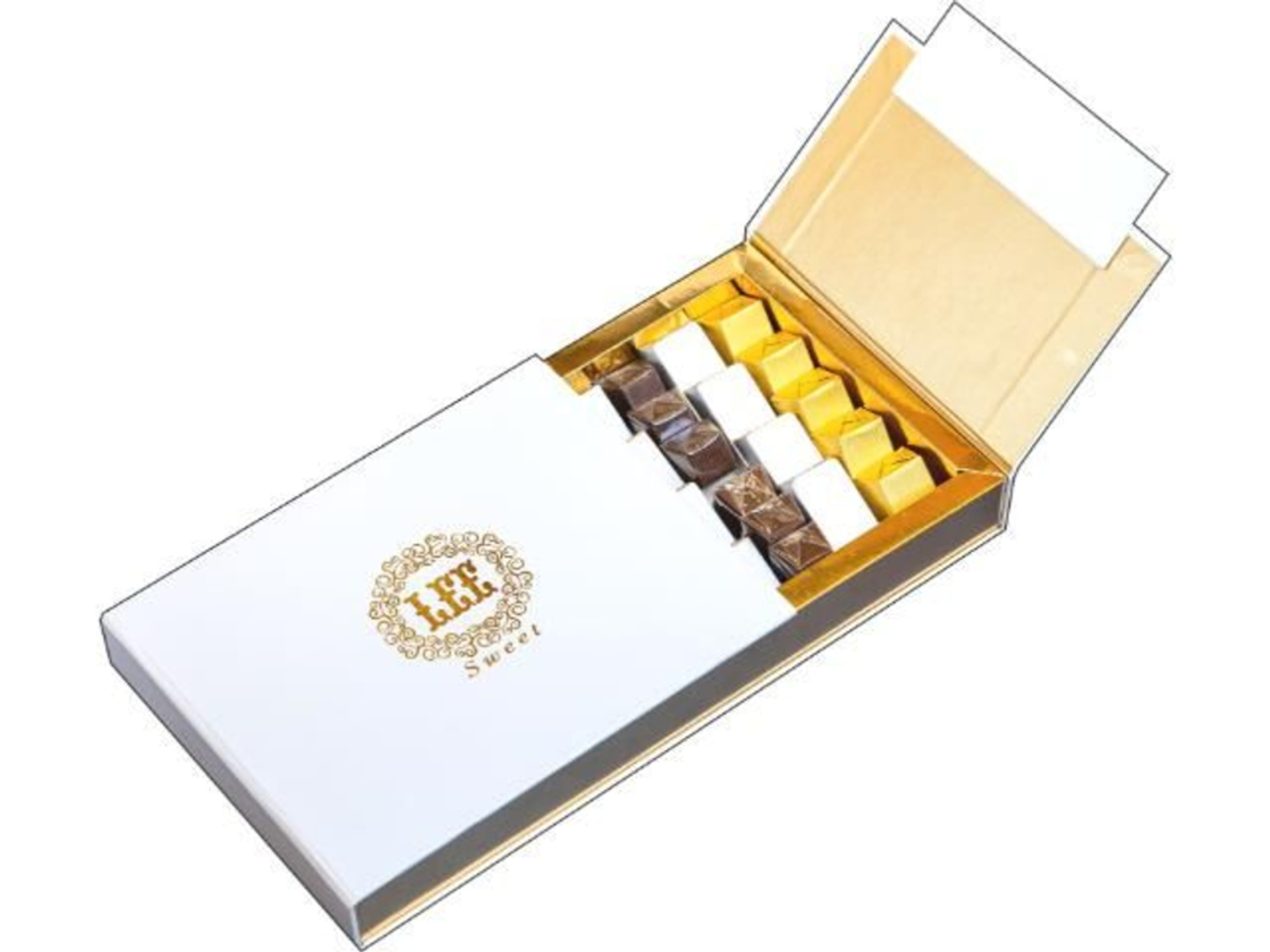 Rectangular Box Wrapped In Chocolate