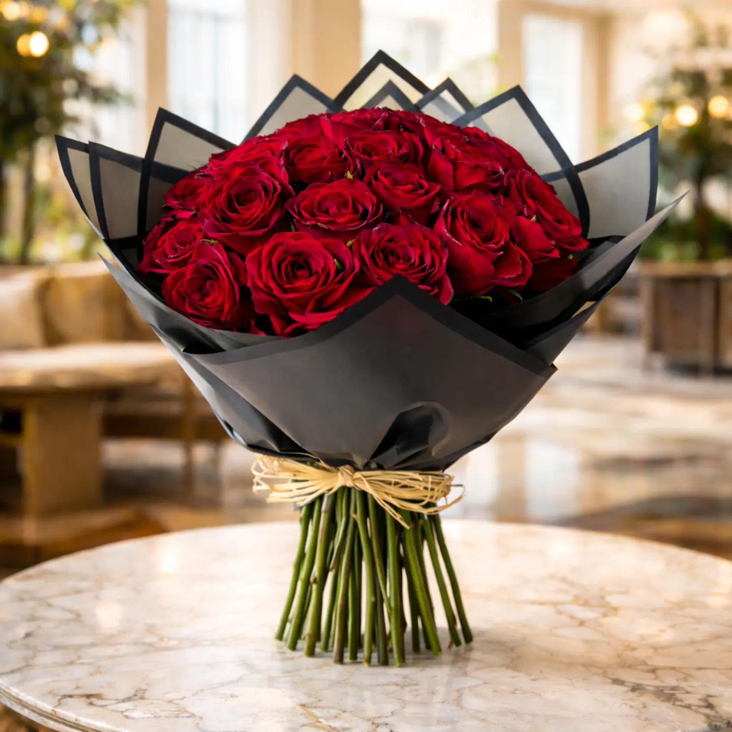 بوكيه ورد أحمر 50