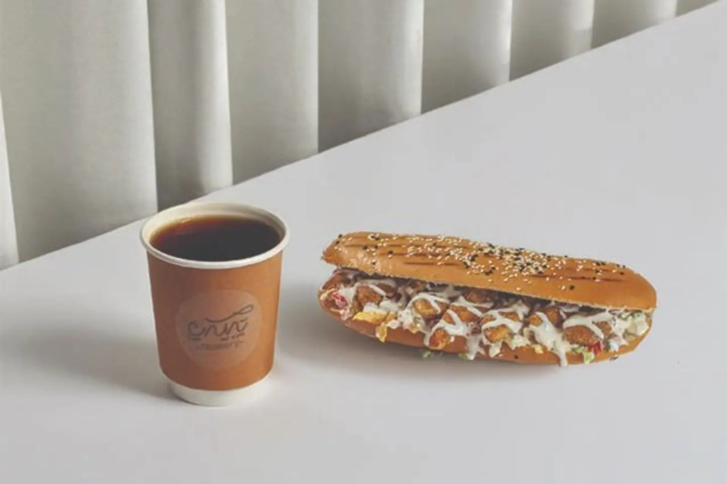 Tea Bakery Tea With A Fajita Sandwich