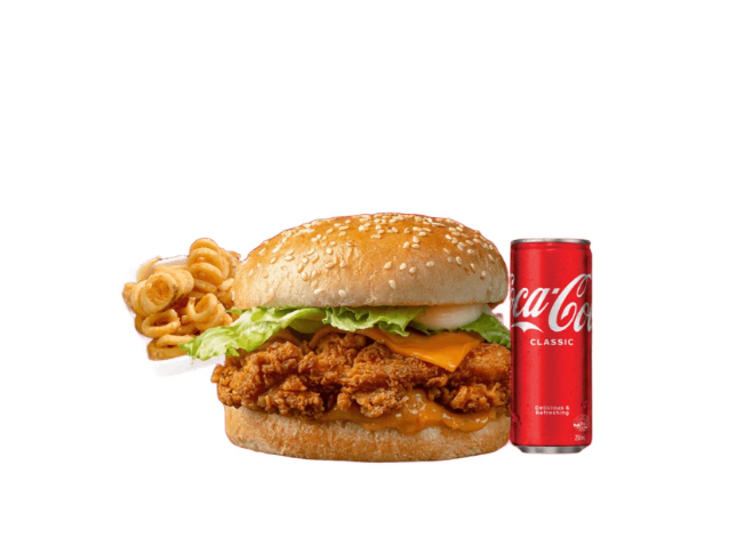 Zinger And Crispy Chicken Meal With Cheese