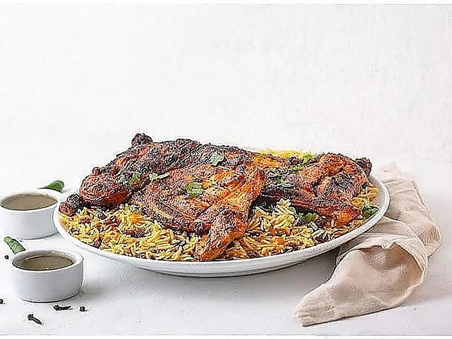 Whole Charcoal Grilled Chicken With Rice