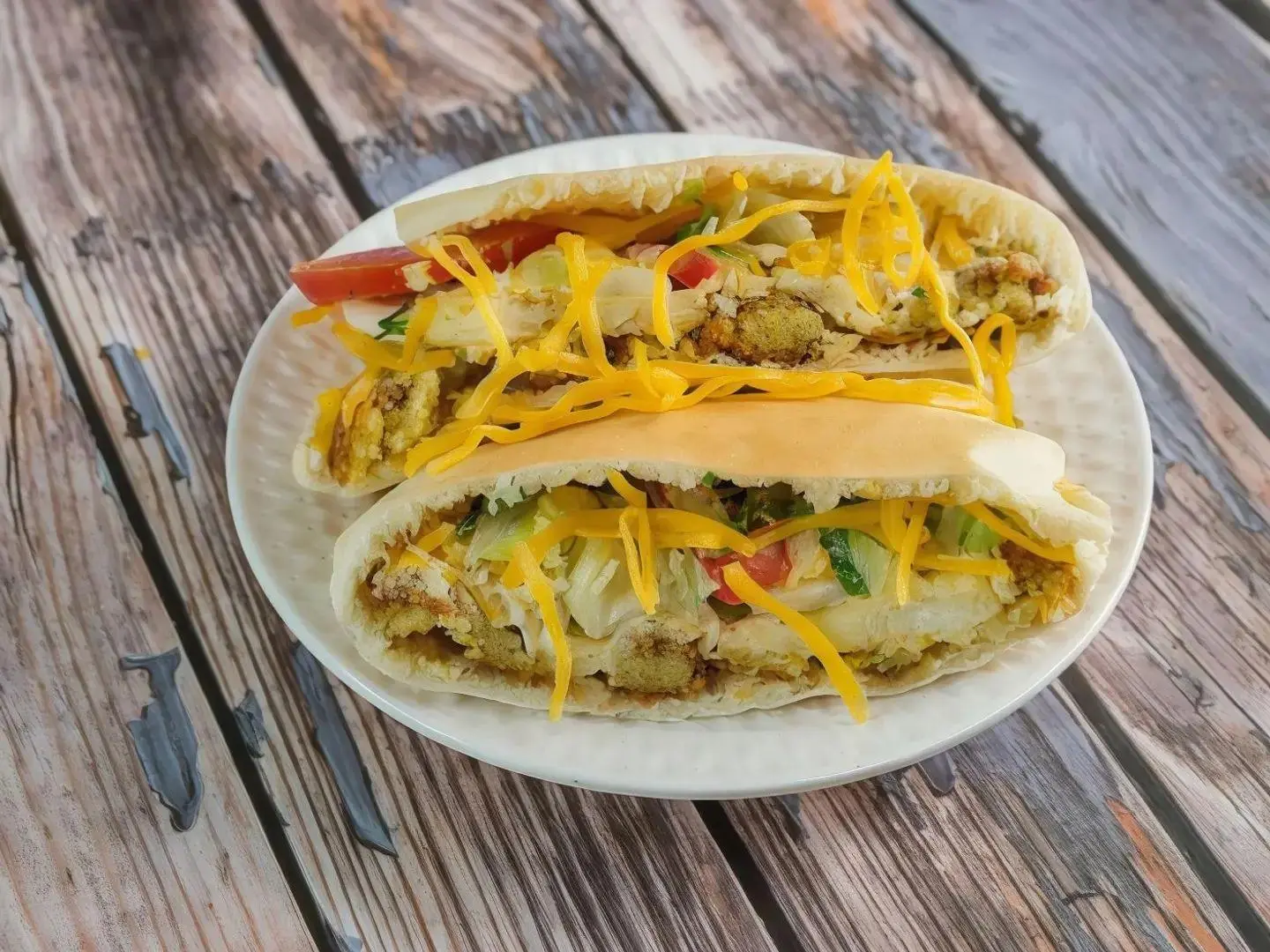 Cheddar Cheese Falafel Sandwich