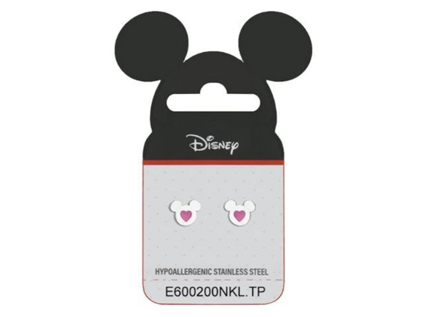Disney Mickey Mouse Pink Heart Earrings