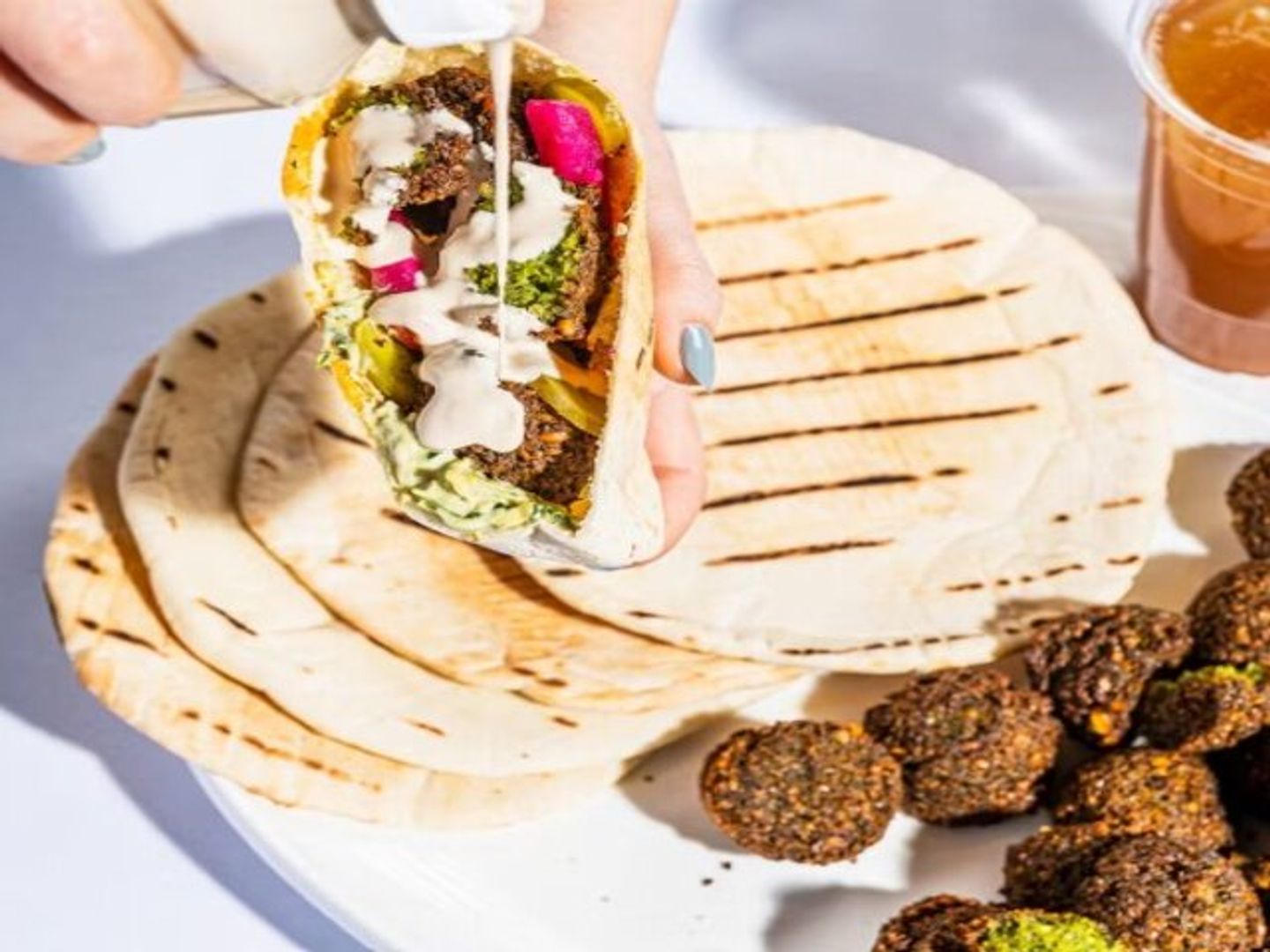 Falafel Sandwich With Hummus