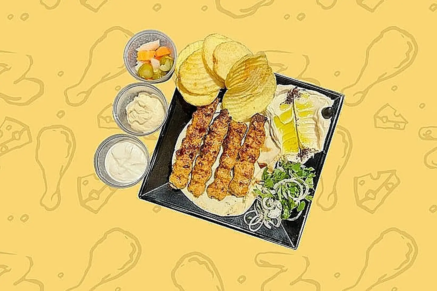 وجبة كباب دجاج