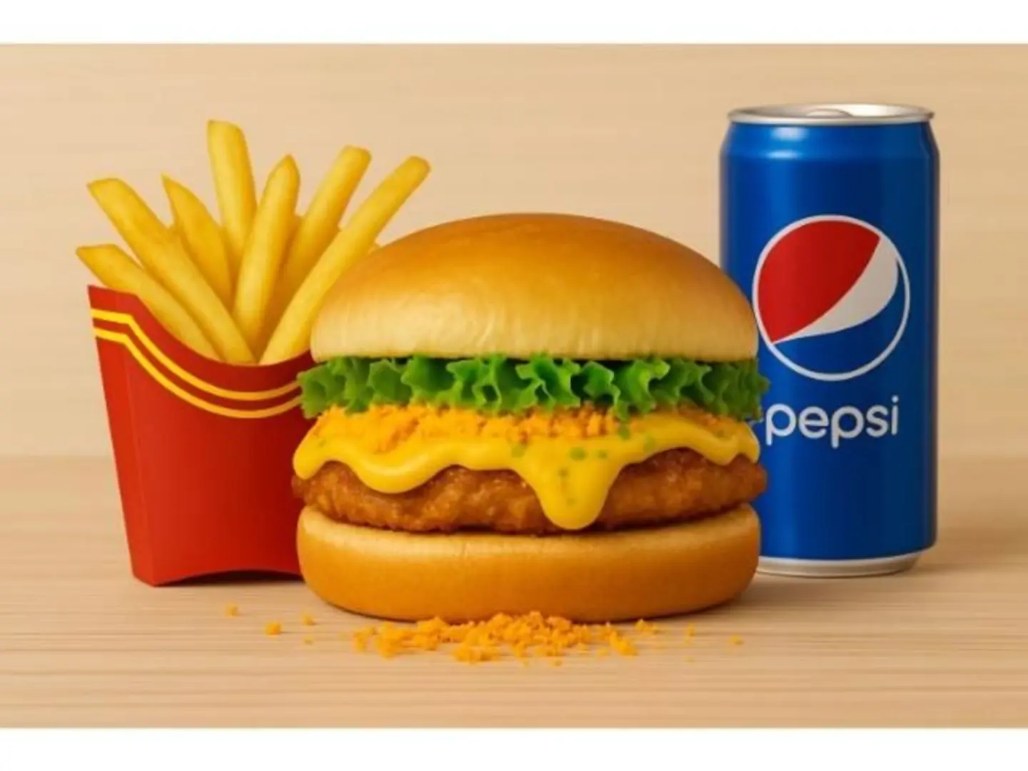 وجبة برجر دجاج سنجل شيتوس