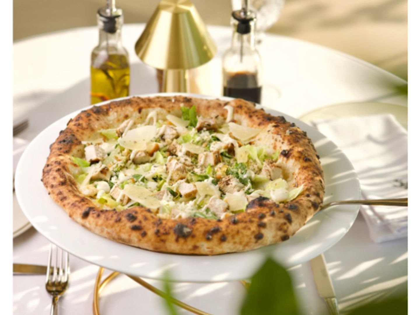Creamy Caesar Pizza