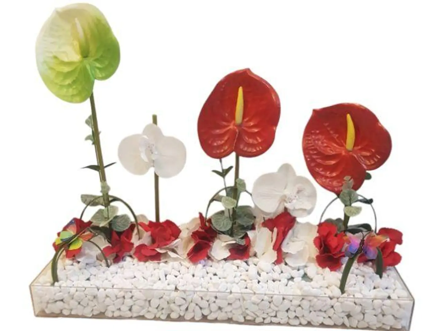 صينية مع ورد صناعي 129