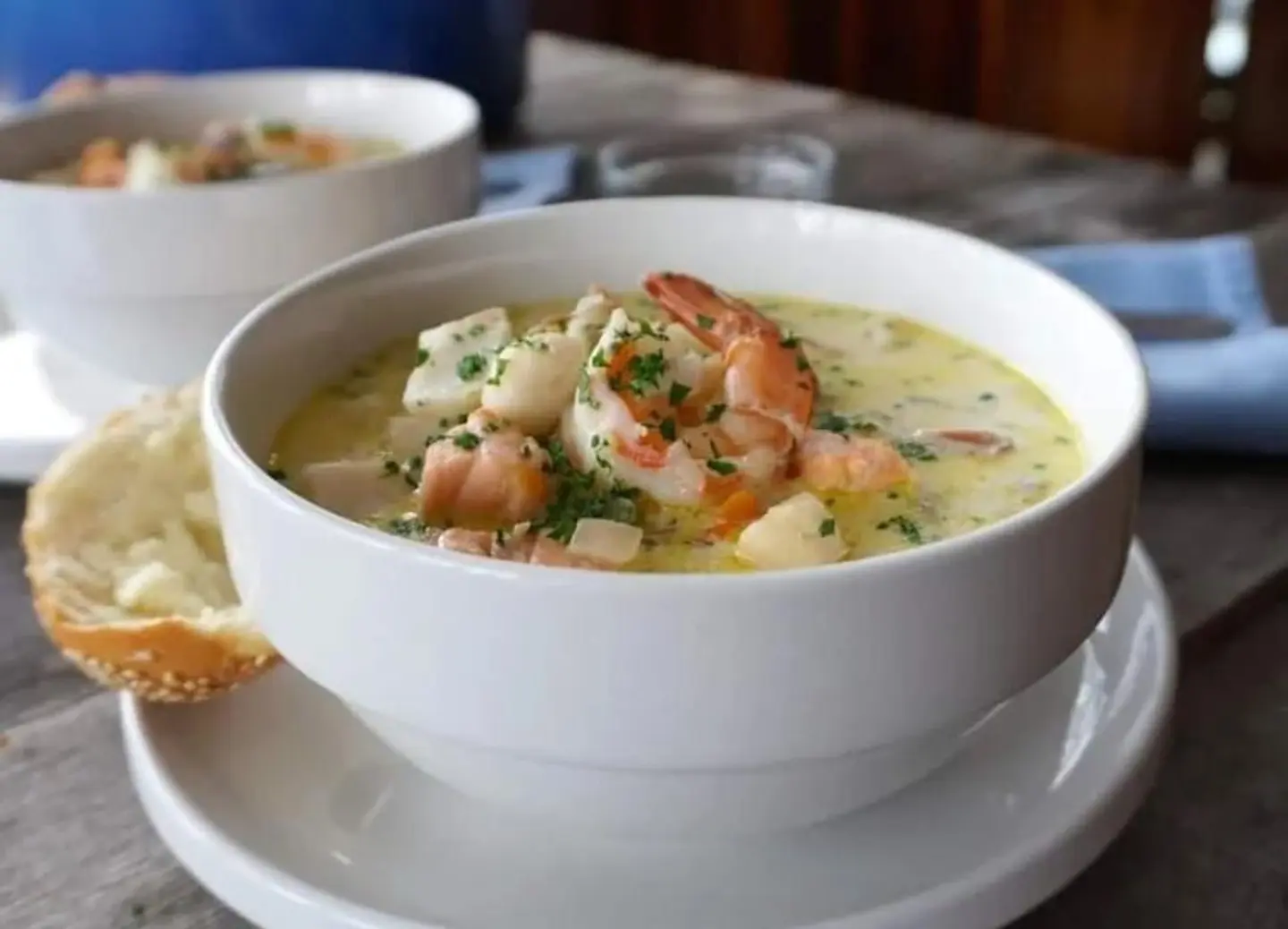 Seafood Soup With White Sauce