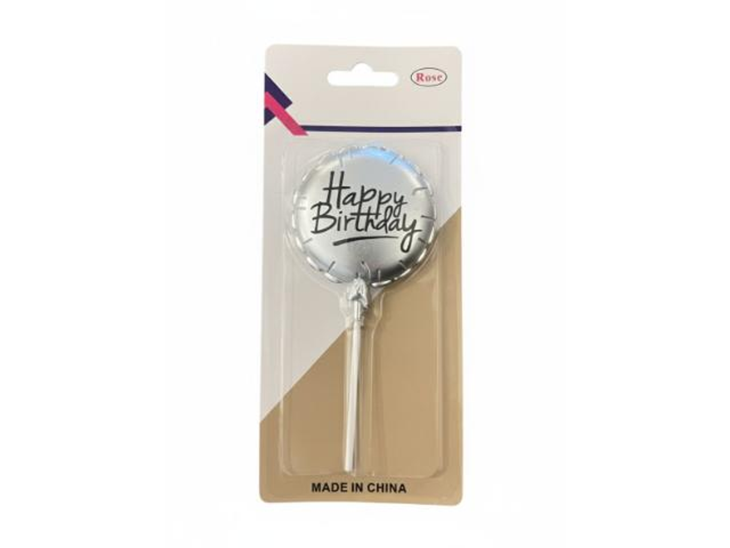 B Day Silver Candle Circle Shape