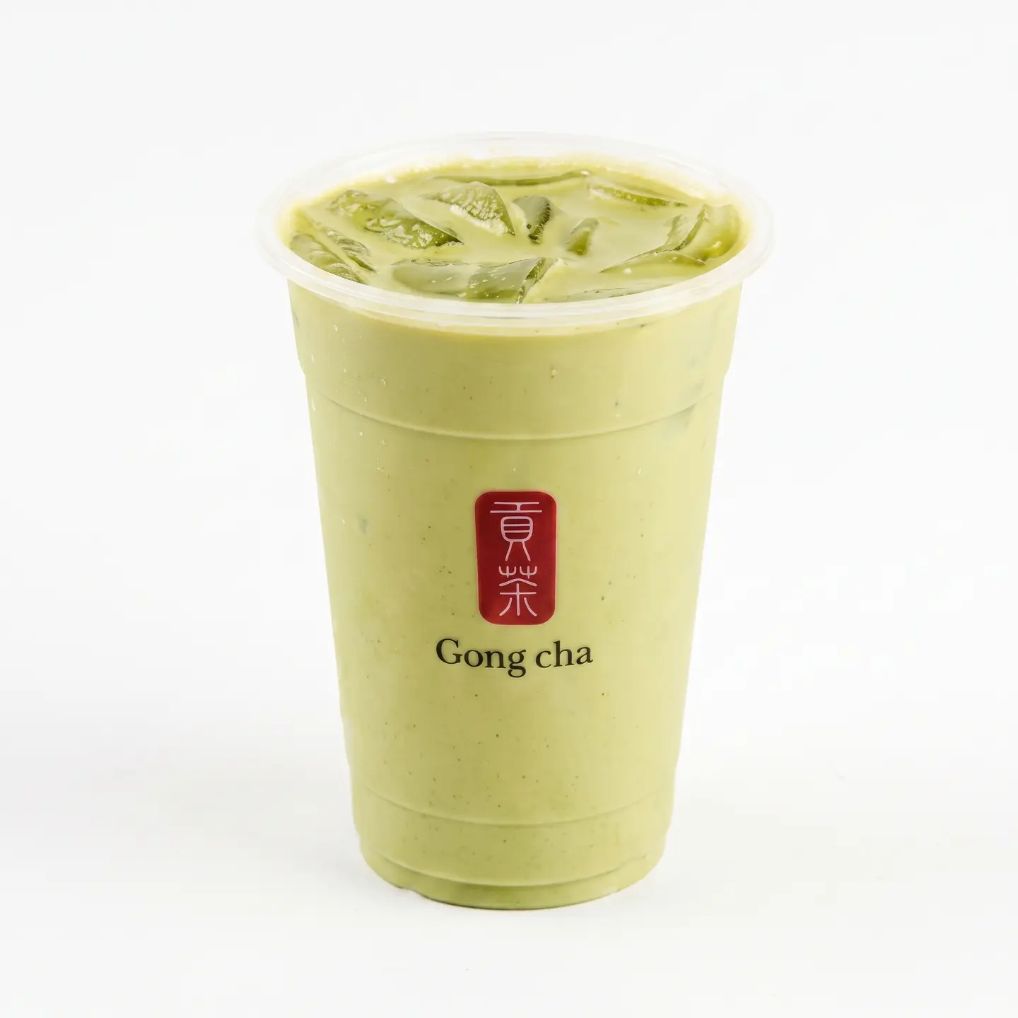 Iced Matcha Caramel Milk Tea - Medium 16 Oz