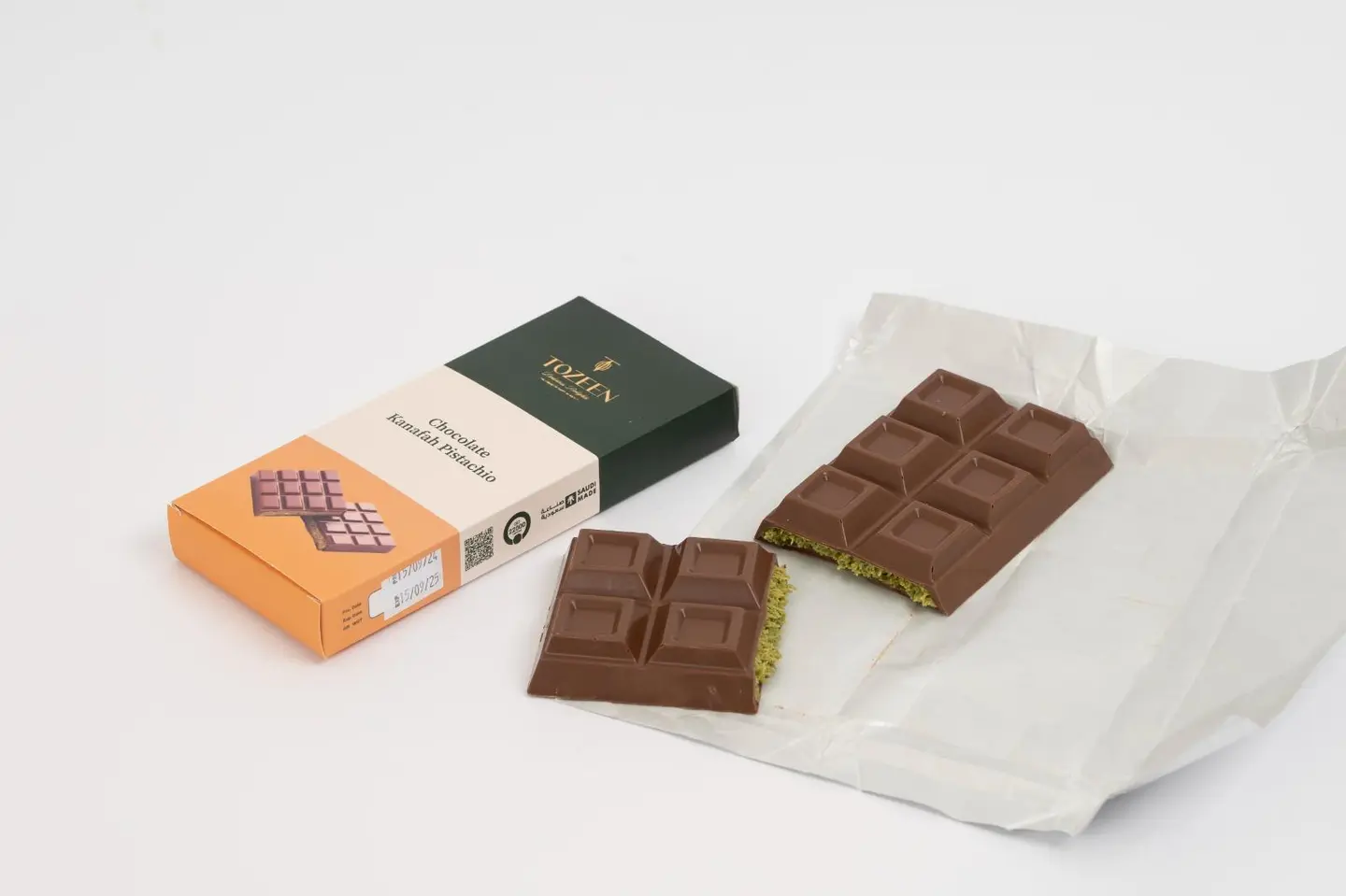 كنافة بستاشيو تشوكليت بار