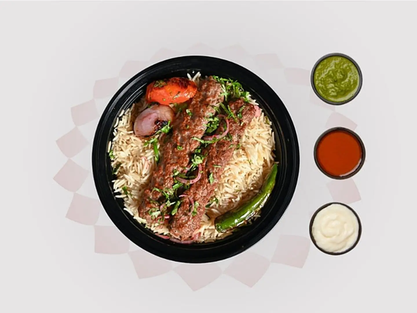 كباب حلبي مع ارز