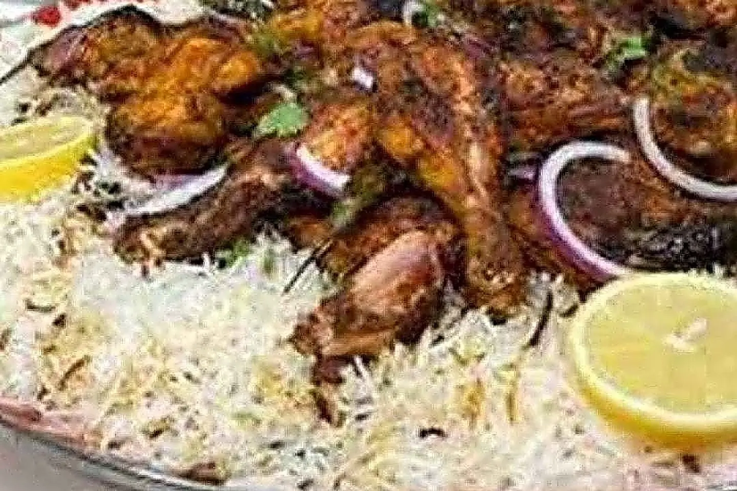 نص حبة دجاج تندوري مع الارز