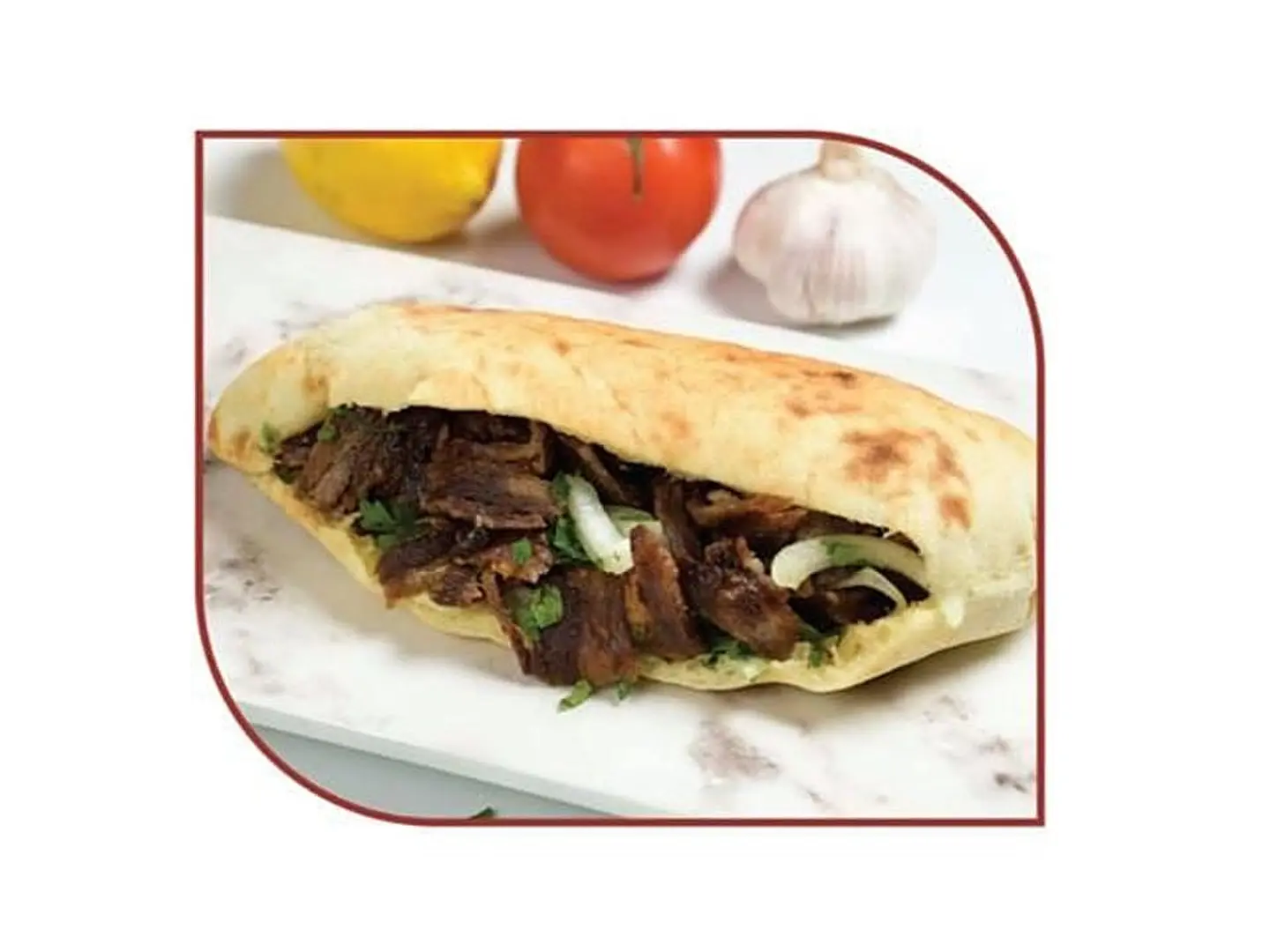 Oven Baked Meat Saroukh Shawarma