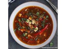 شوربة حارة وحامضة نباتية دجاج