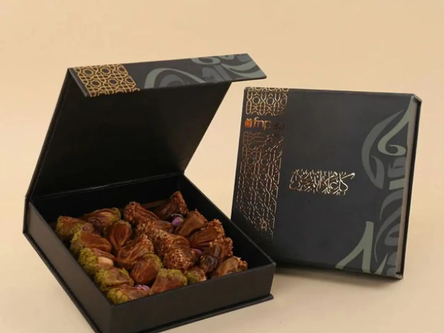 A Box Of Premium Dates Stuffed With Nuts.