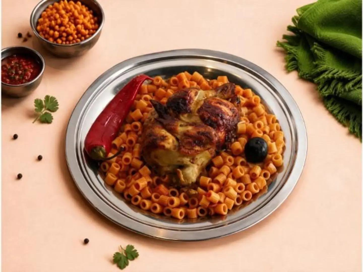 Hajeer Pasta With Half Chicken