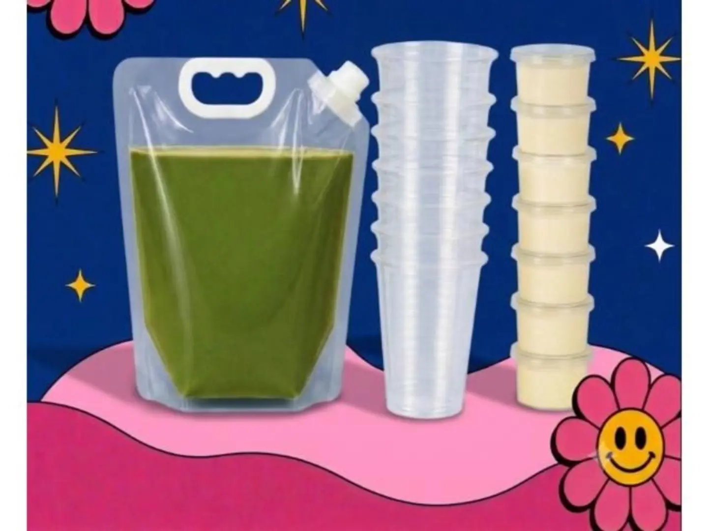 1 Liter Matcha With Cream 8 Cups