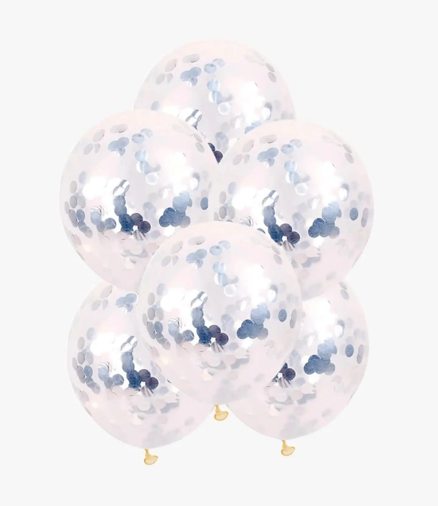 Silver Confetti Balloons Bouquet