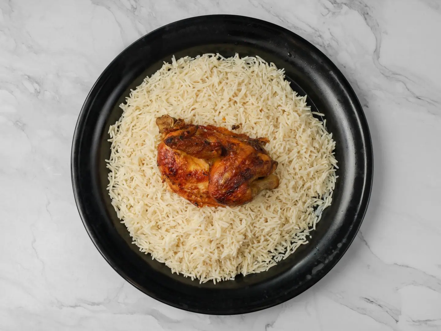 Half Grilled Chicken With Rice