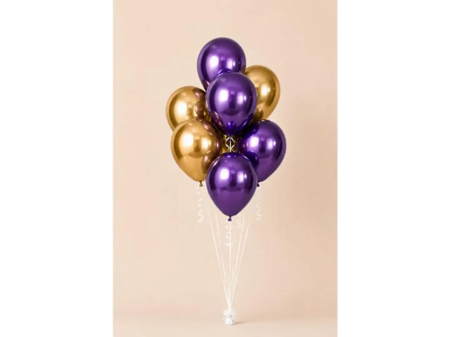 Gold & Purple Chrome Helium Balloon