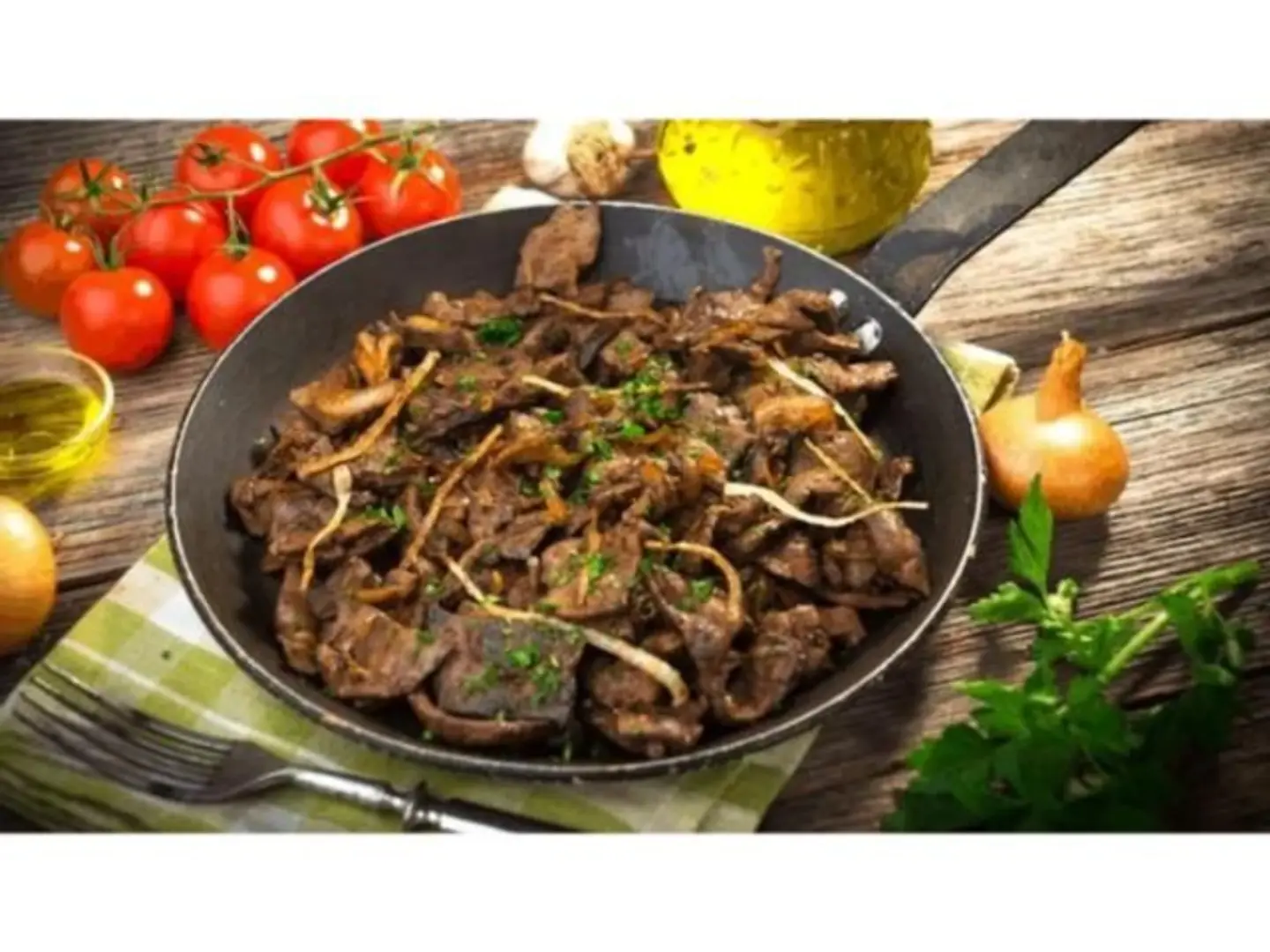 كبدة غنم مع اللحم