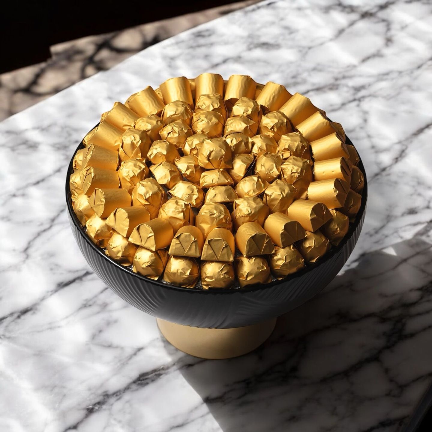 Gold Wrapped Chocolate Tray