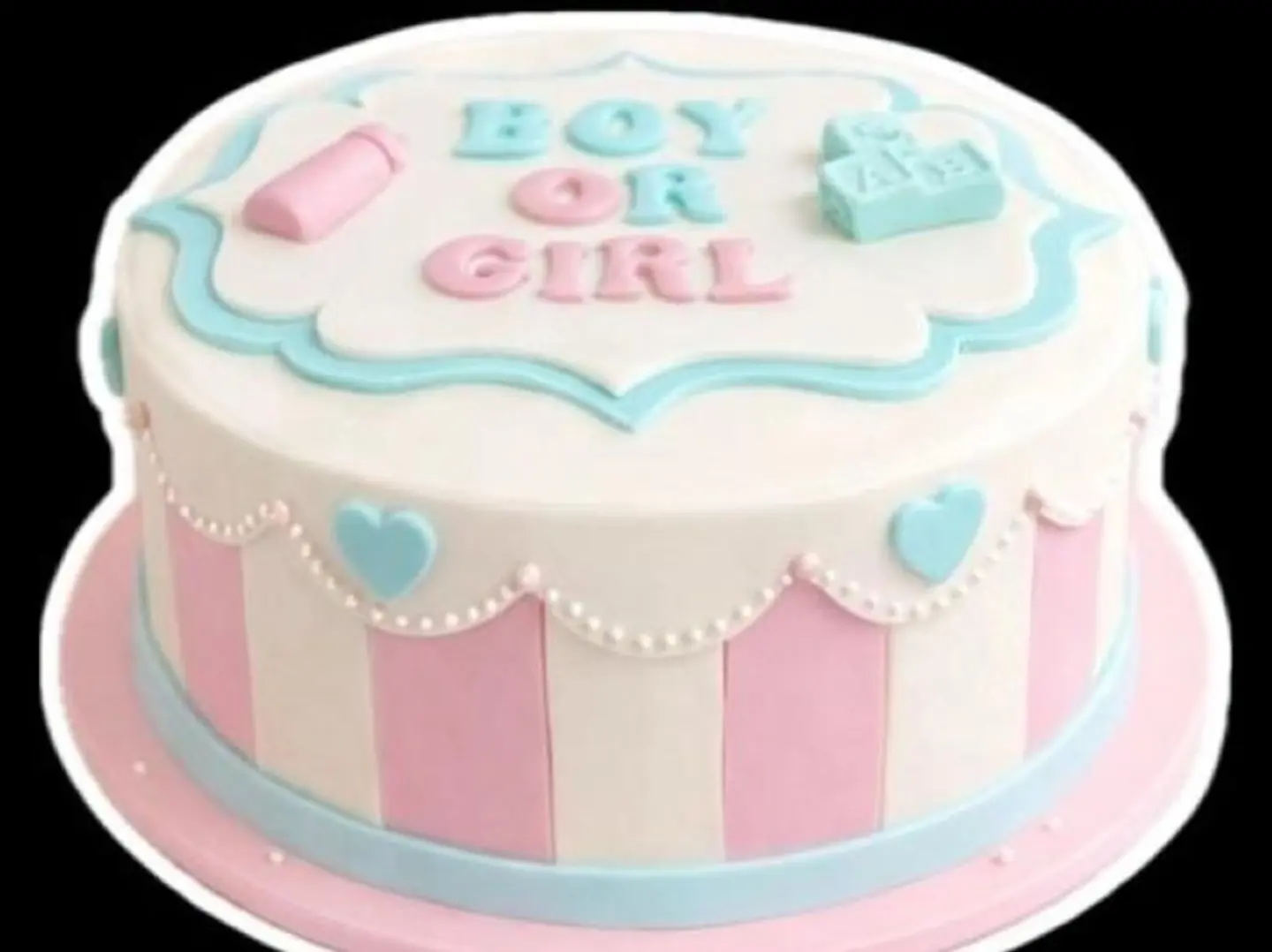 كيكة المفاجأة لمعرفة جنس الجنين - أزرق