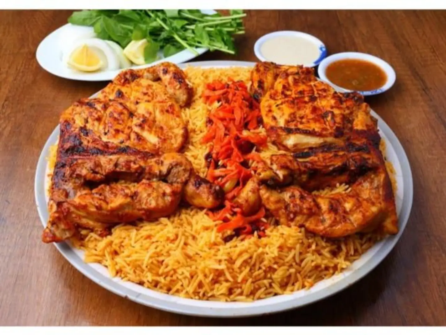 Whole Charcoal Chicken With Biryani Rice