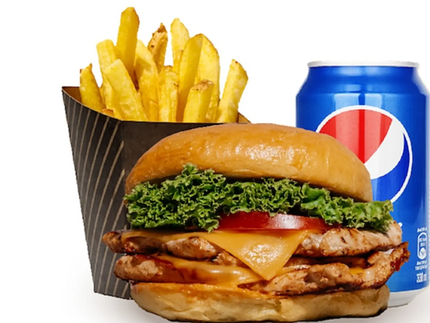 Double Chicken Burger Meal