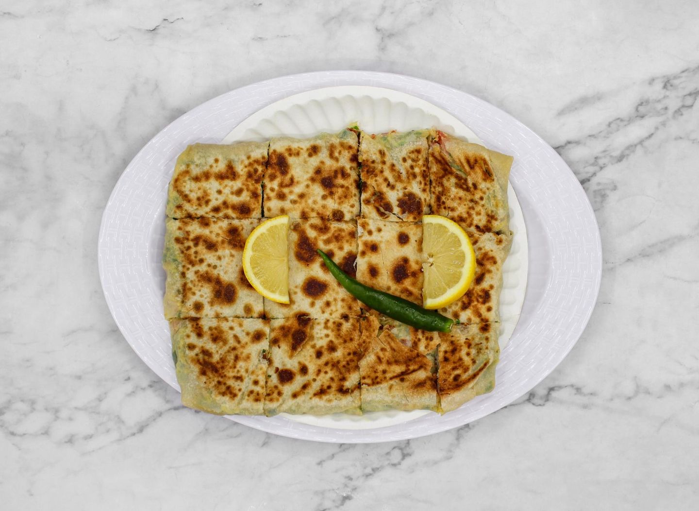 Salty Mutabbak Without Meat