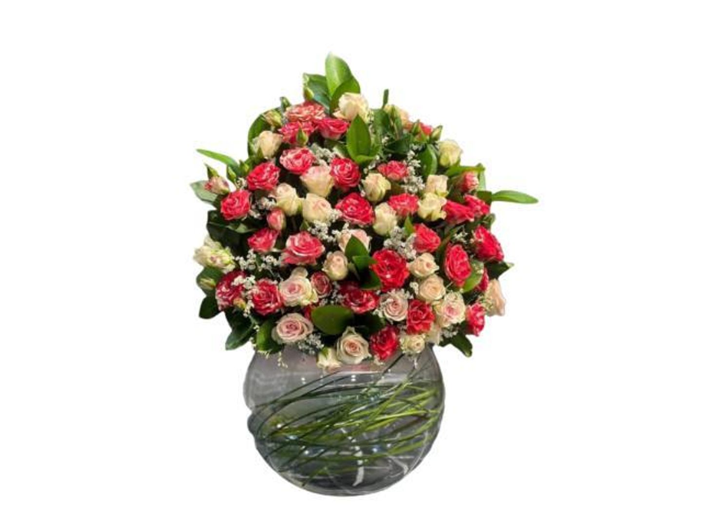 فازه دائريه شفاف بيبي روز