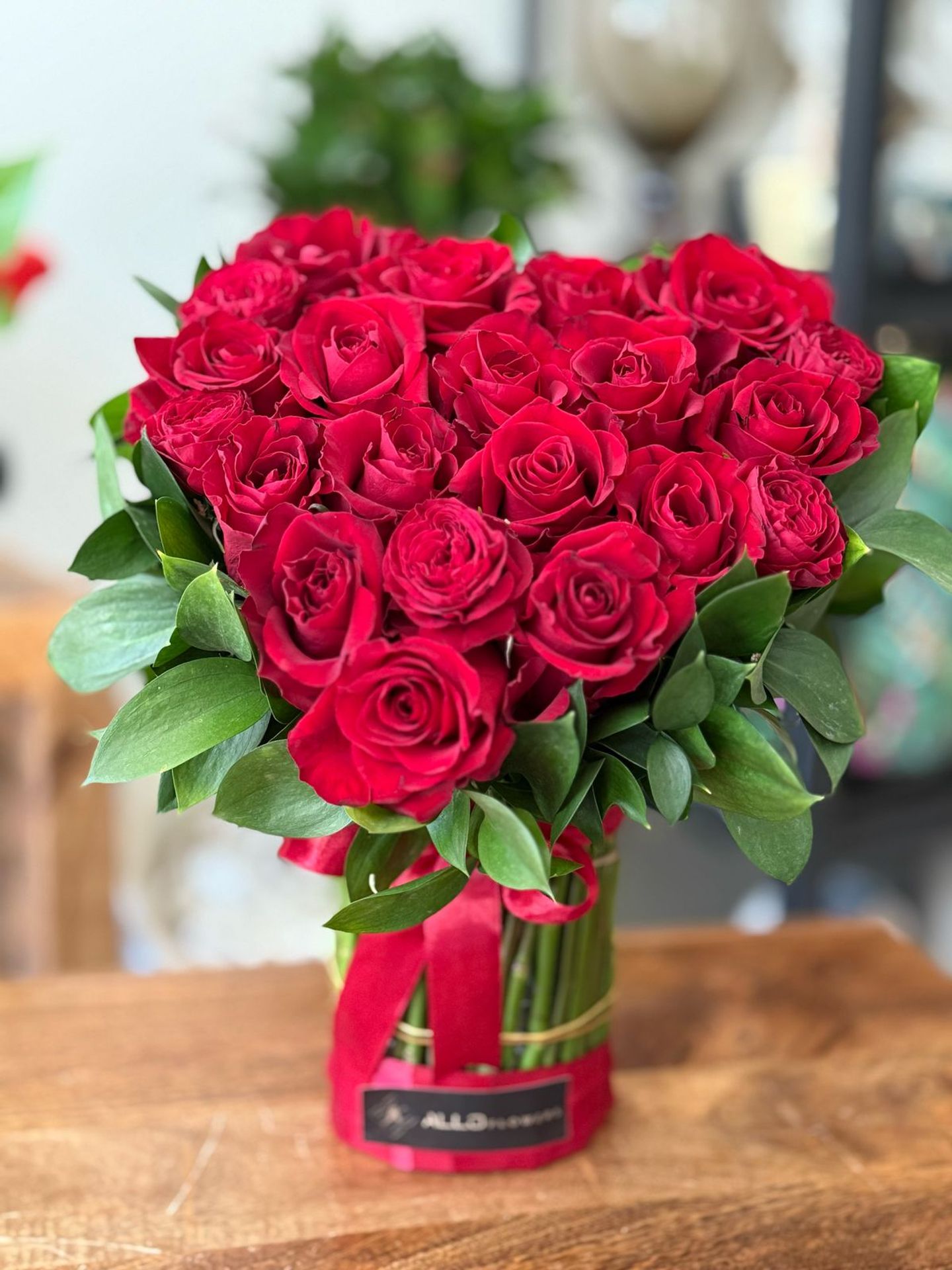 Red Heart Vase
