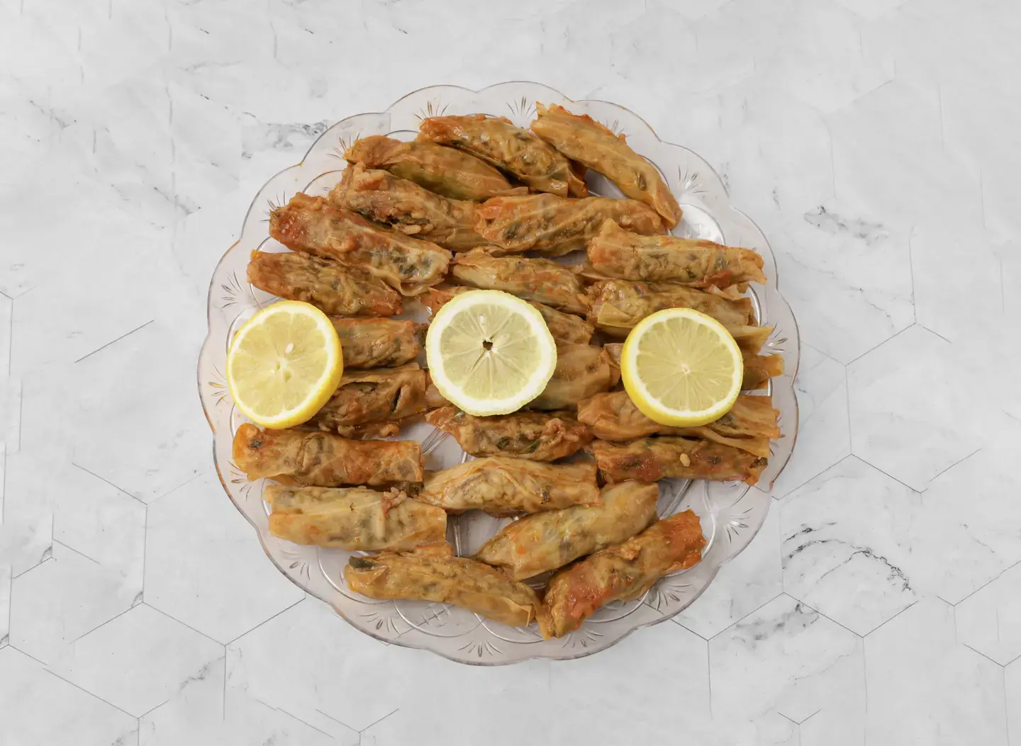 صحن محشي كرنب وسط