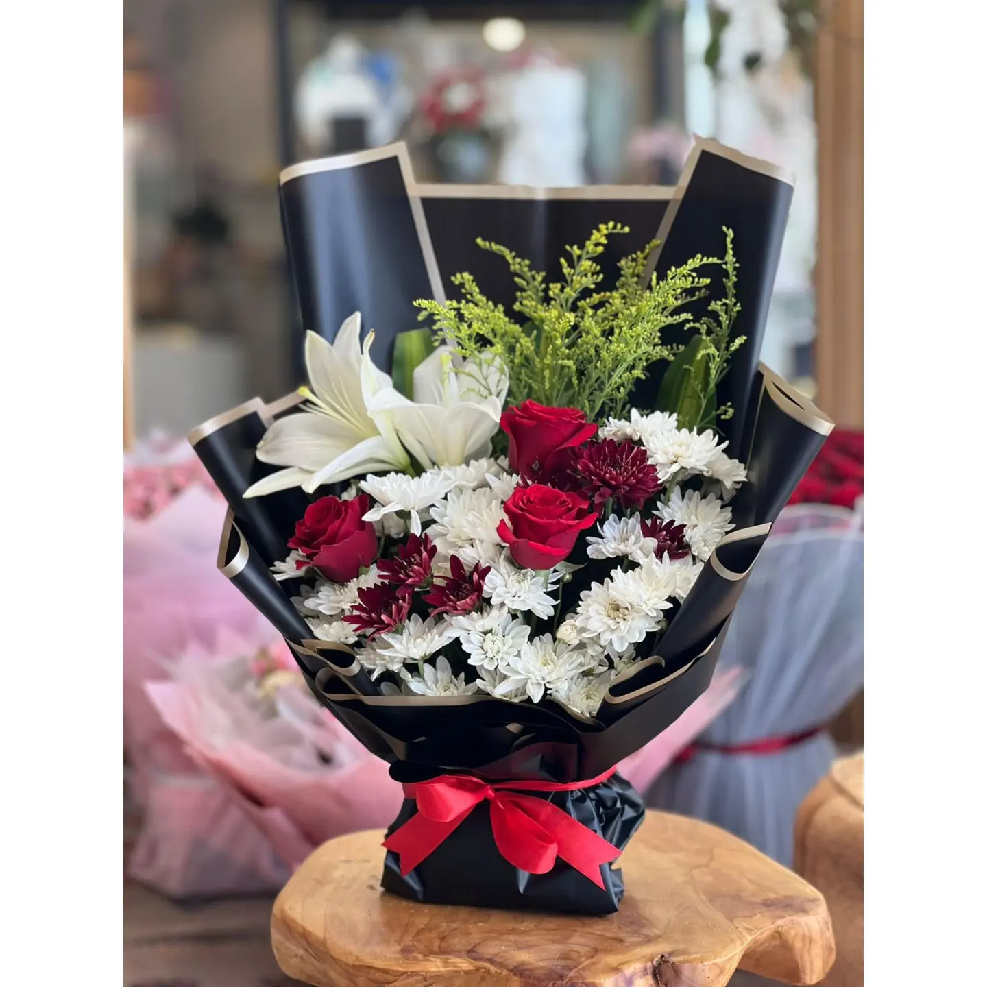 Mixed Black Board Bouquet