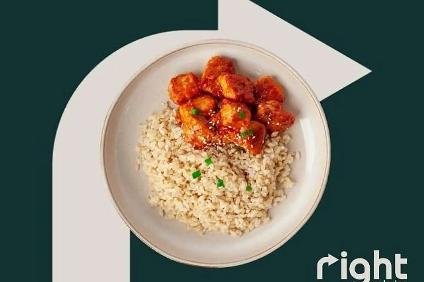 دجاج بالسمسم مع أرز بني
