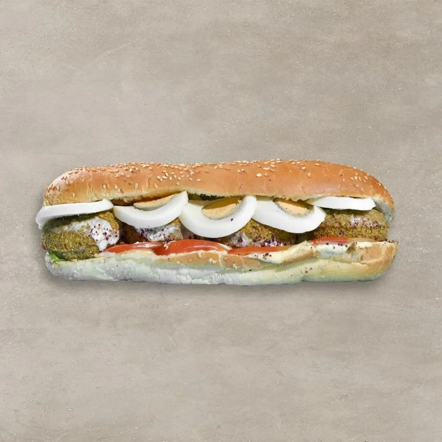 مشكل فلافل بيض مسلوق ساندويتش