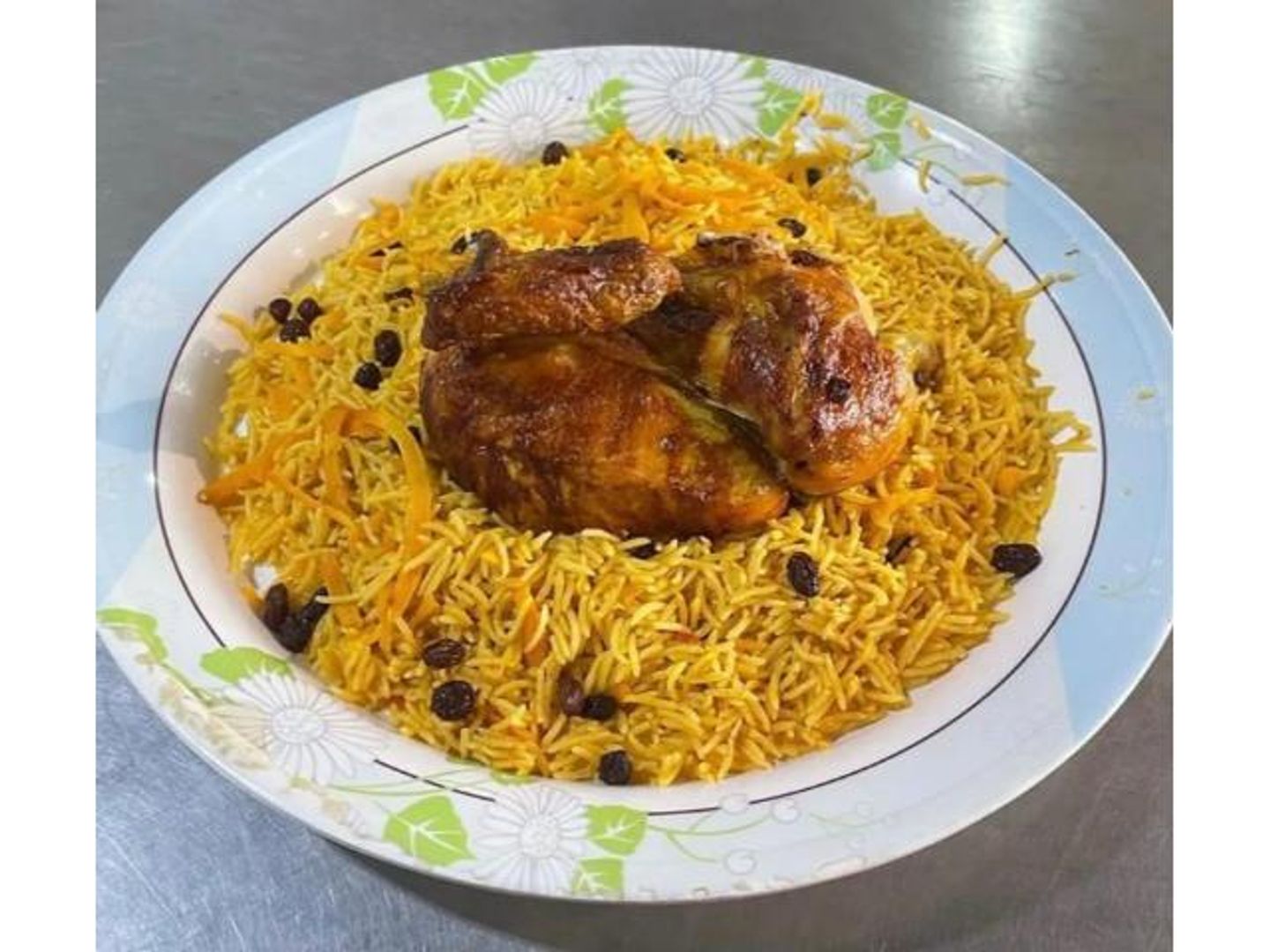 Half Grilled Chicken With Spiced Rice