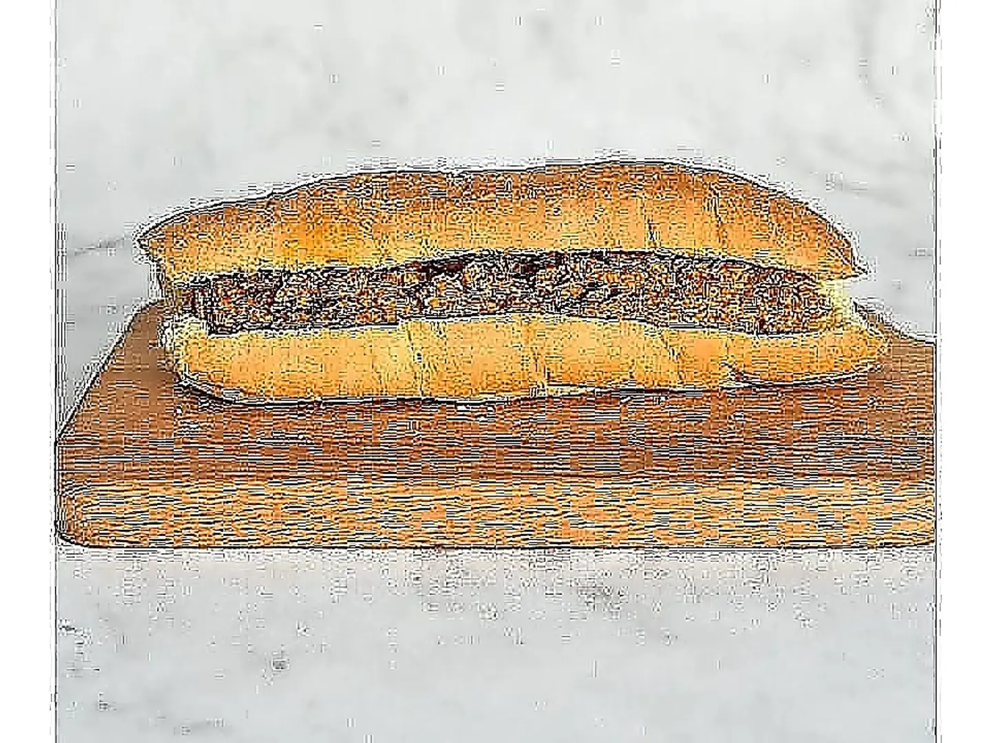 ساندوتش لحم مفروم بالجبن