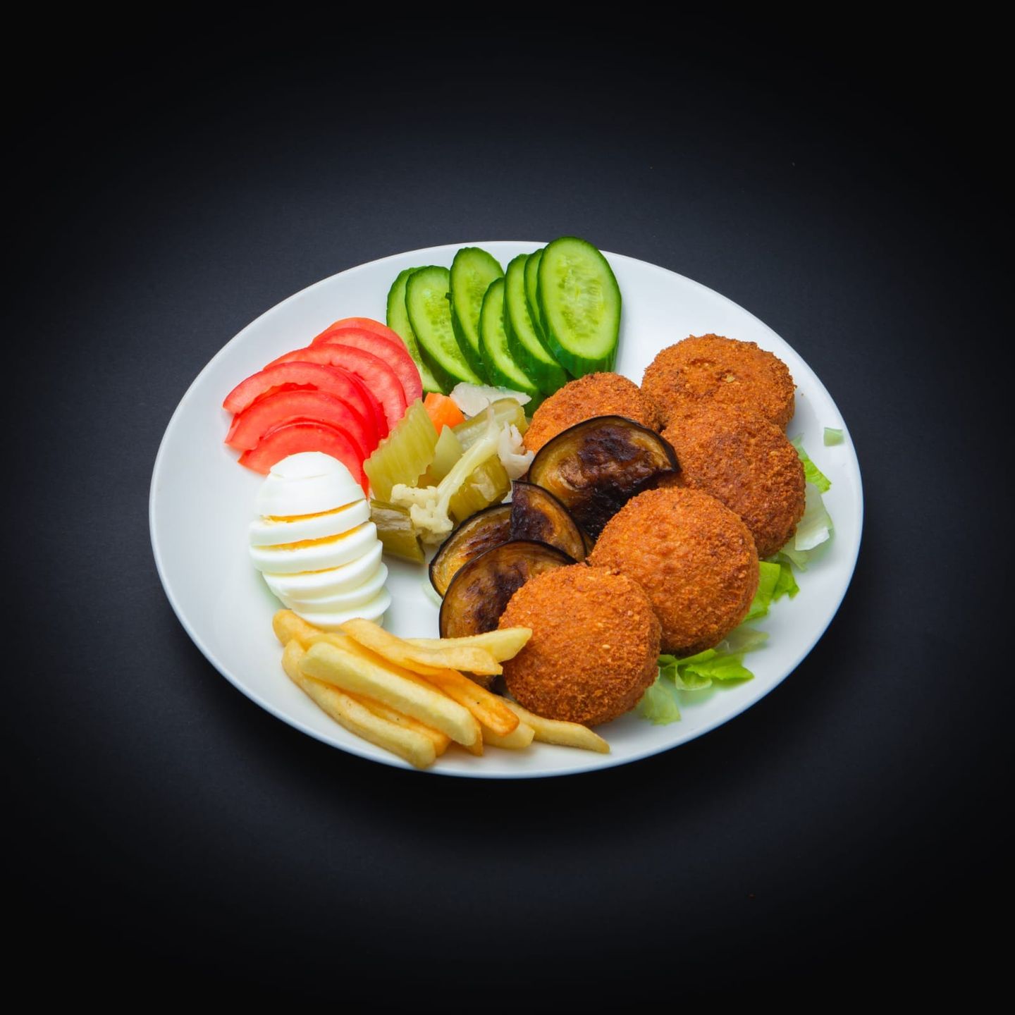 صحن فلافل مشكل