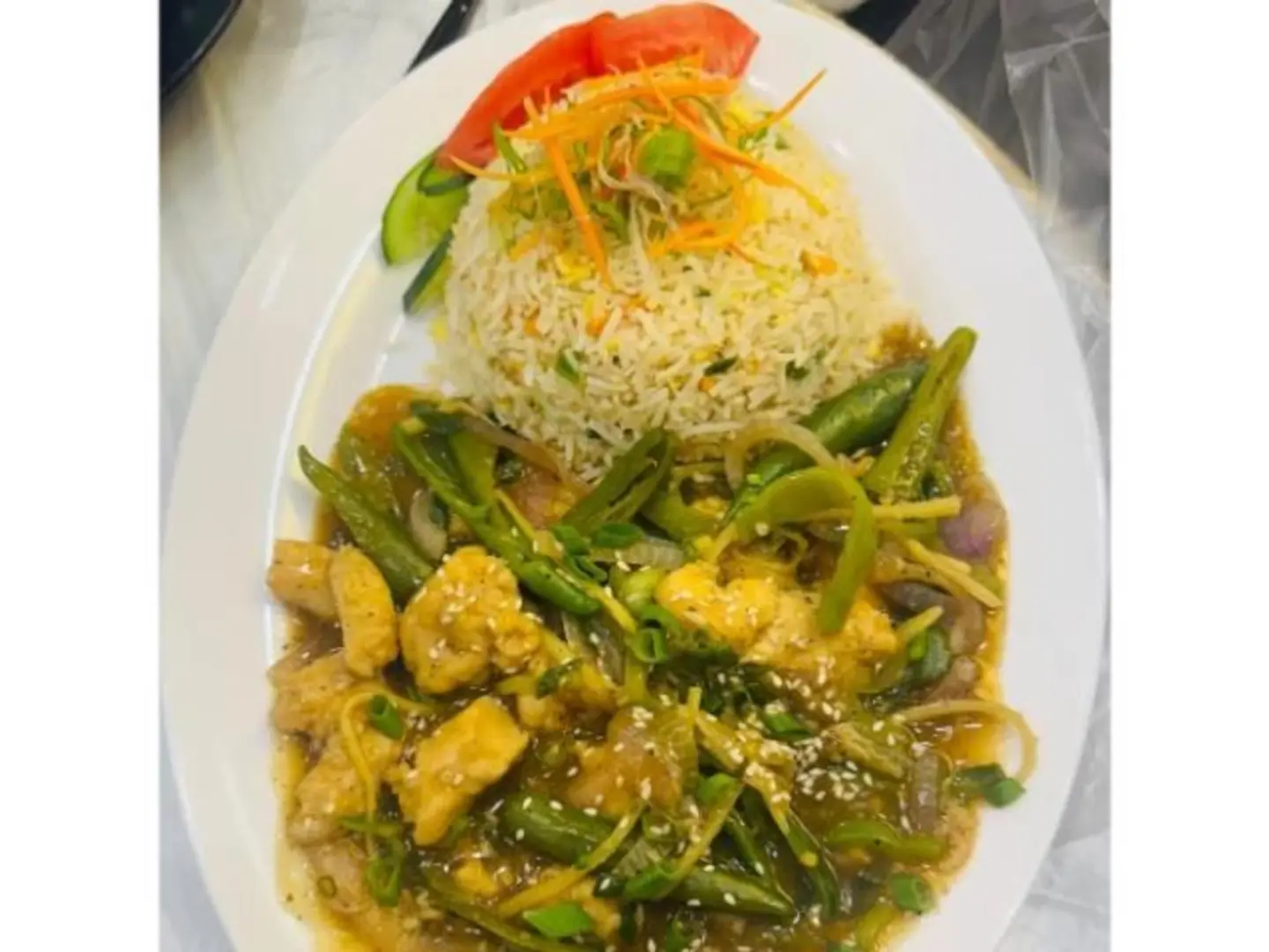 Chicken Chilli With Fried Rice